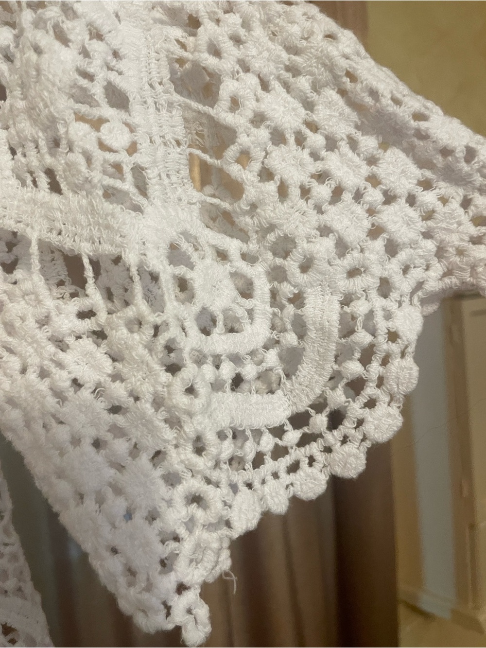 Rabbit Rabbit Rabbit White Crochet Openwork Cardigan - Picture 5 of 6